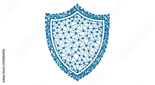 Digital network shield protection concept representing cybersecurity and secure data concept for technology and internet safety themes