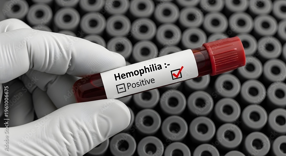 Obraz premium Positive Hemophilia Blood Test In Medical Lab 
