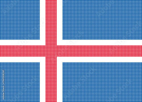 Fotografija Flag of Iceland pixel art of dots
