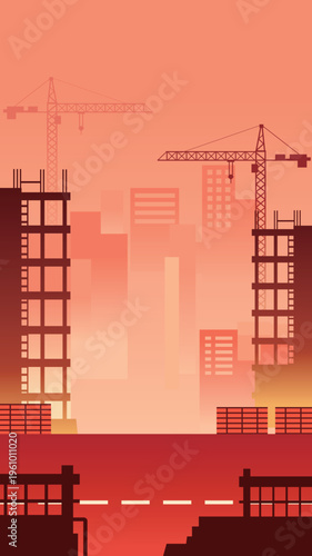 Construction workers busy on site celebrating May Day Labor Day