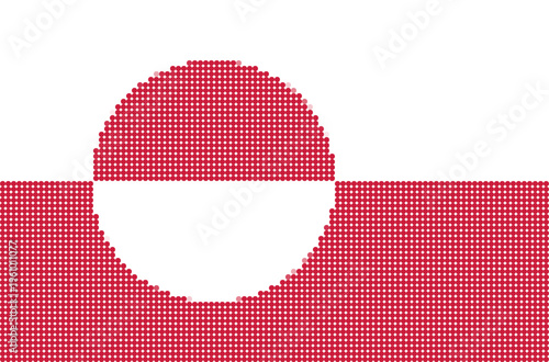 Flag of Greenland pixel art of dots