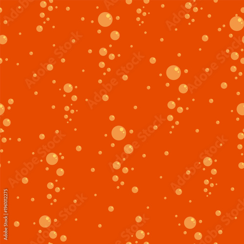 Bubble seamless pattern orange color