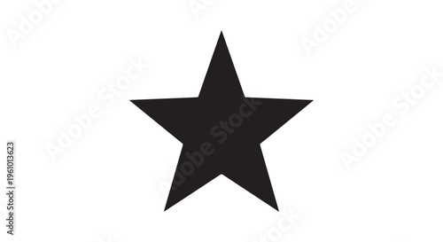 A simple black star shape on white background