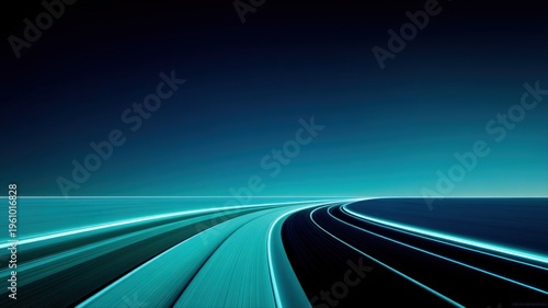 Futuristic Abstract Background with Glowing Lines and Smooth Gradient for Technology and Innovation Concepts