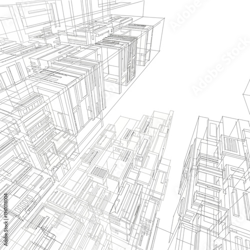 Detailed architectural building blueprint design.