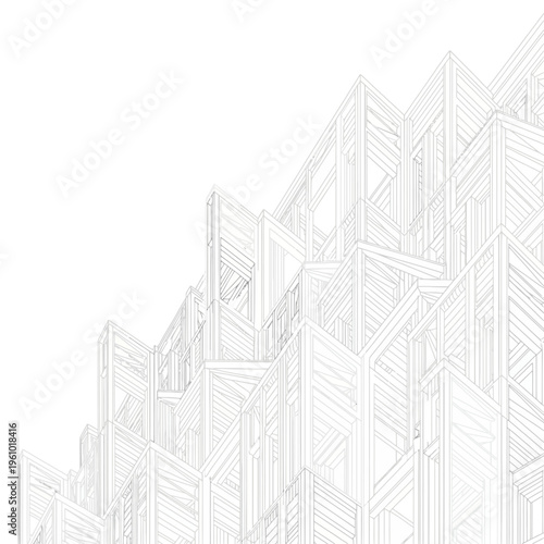 Detailed architectural drawing of building.