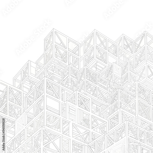 Detailed blueprint of a building.