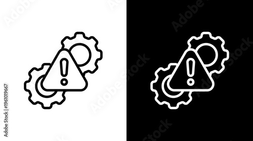 Operational Risk White Icon Set Design
