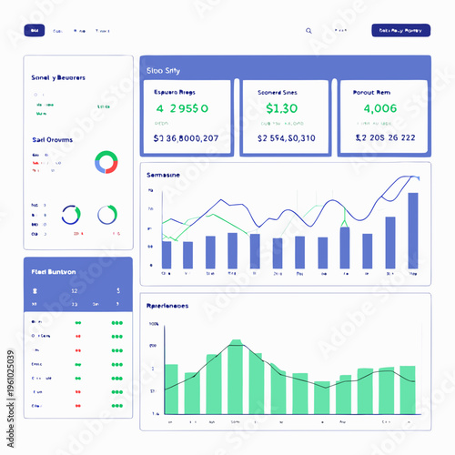 Принти на полотні A screenshot of a dashboard with graphs and charts