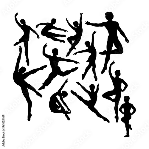 Dynamic Dance Athletic Silhouette Vector Illustration