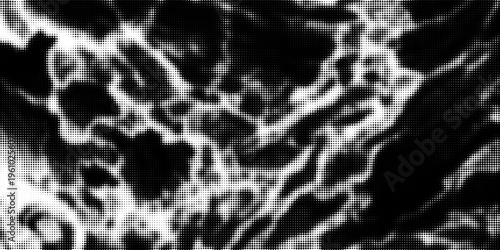 Grunge halftone gradient background. Faded grit noise texture. White and black sandy wallpaper. Retro pixelated backdrop. Anime or manga style comic overlay