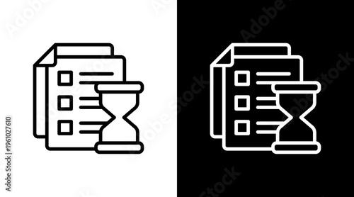 Exam Preparation White Icon Set Design