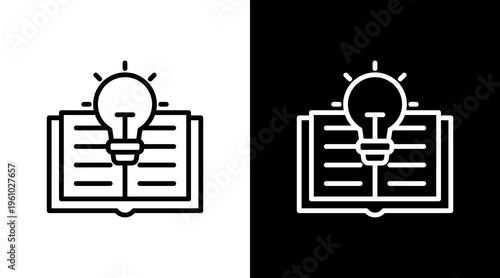 Learning Innovation White Icon Set Design