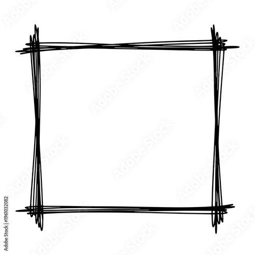 Black Square Frame Border Lines.