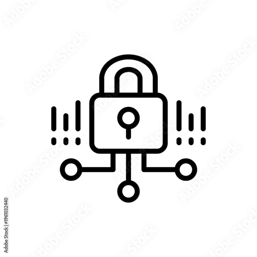 Traffic Encryption Line Icon