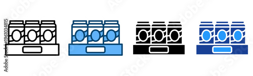 Canned Drink Icon Multiple Style Vector Collection   