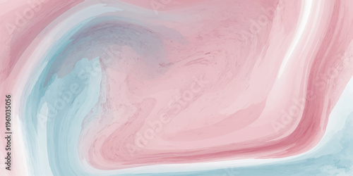 An abstract watercolor painting with red and pink rose textures creates a grunge beauty wallpaper featuring a closeup woman and empty copy space.