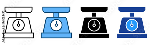 Weighing Scale Icon Multiple Style Vector Collection   