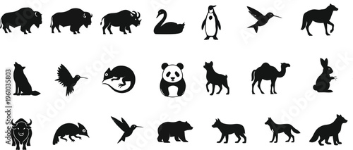 Ghost silhouette surrounded by animal shapes on a black background