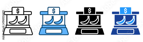 Banana Icon Multiple Style Vector Collection   