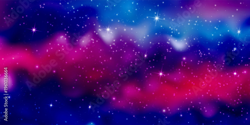 Unicorn magical bokeh background with pastel rainbow gradient and sparkling stars for fantasy design. Soft pink, purple and blue colors with glowing light effects. Dreamy fairy tale atmosphere.