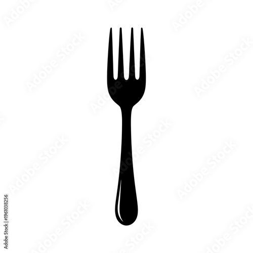 Black Fork Utensil Dining Eating.