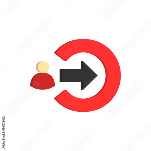 Login Red Style Icon