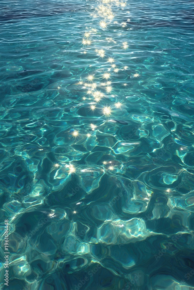 Fototapeta premium Calm waters ripple under sunlight's gentle glow