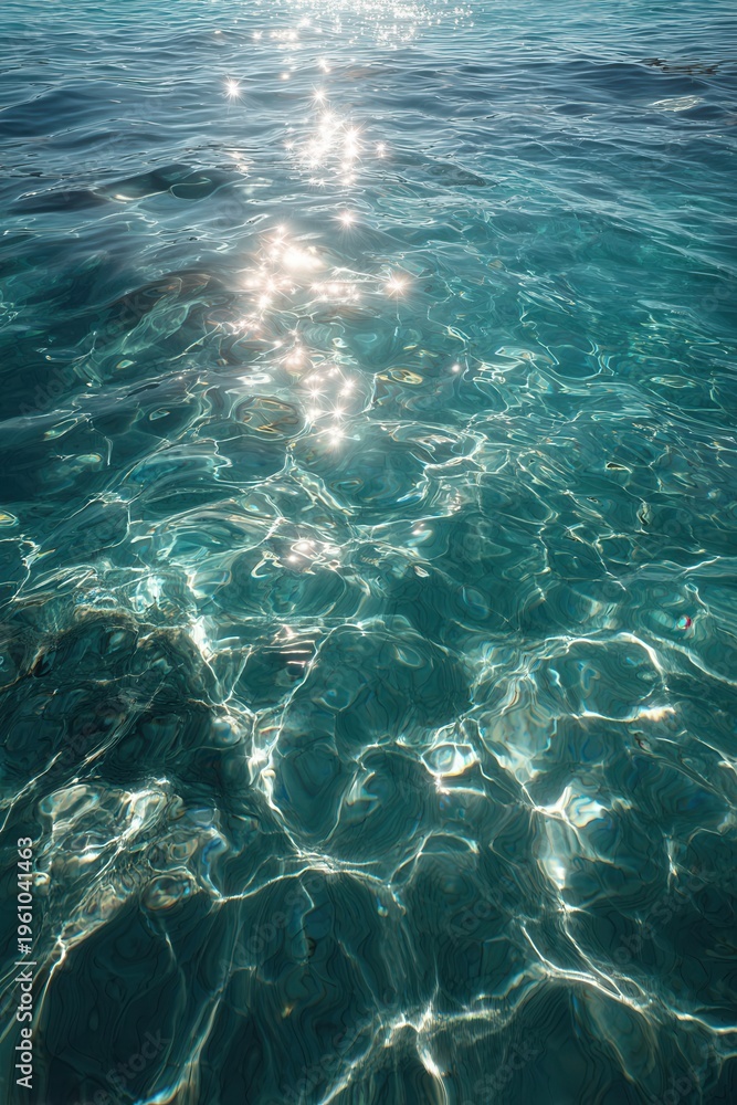 Fototapeta premium Sunlight dances on clear turquoise waters