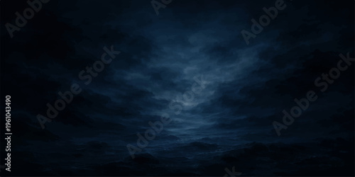 Dramatic Night Sky: An awe-inspiring expanse of a night sky, a canvas of deep blues and charcoal hues, evokes a sense of serenity and mystery, the clouds creating an enchanting.