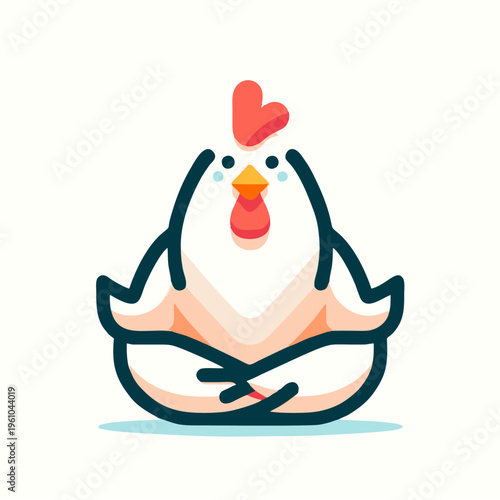 A cute cartoon vector illustration featuring a food design of a chocolate ice cream cone and an easter egg with a baby chicken character