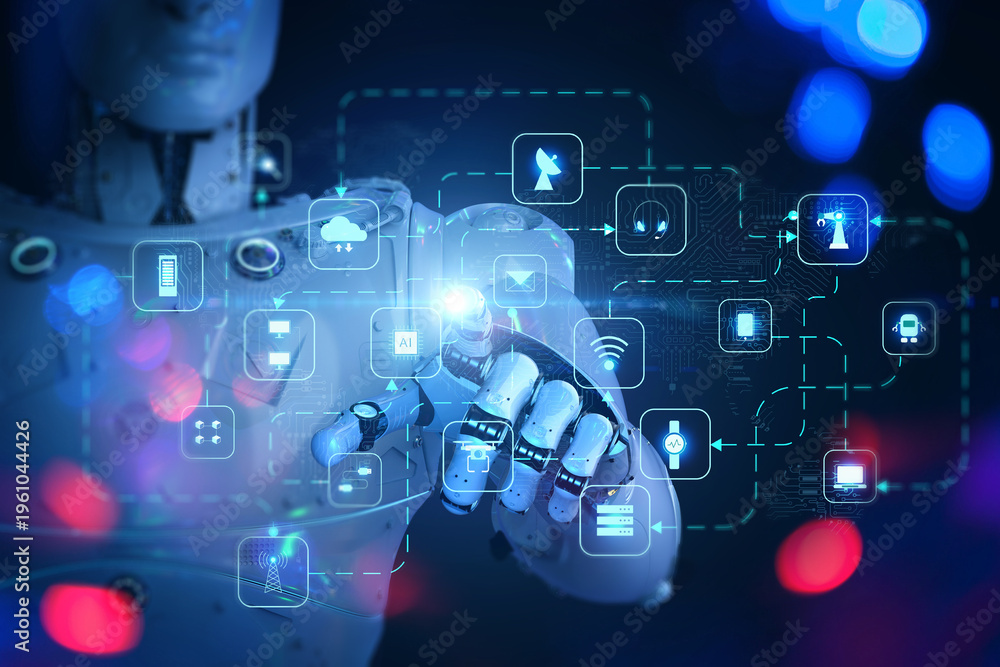Fototapeta premium Cloud computing technology concept