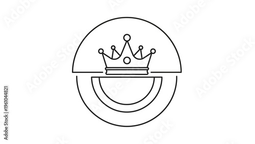 Crown Icon Symbol Royalty Emblem Logo.