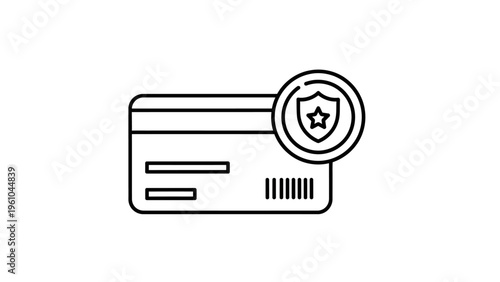 Credit Card with Security Shield Protection.