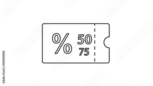 Discount Coupon with Percentage Off.