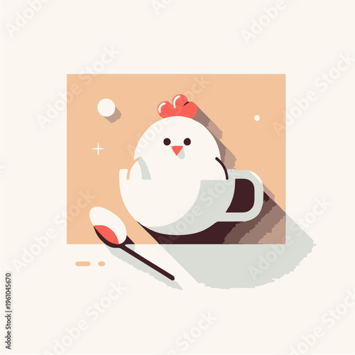 Merry Christmas card illustration featuring a cute cartoon Santa Claus and snowman with a happy penguin in a winter snow holiday celebration design