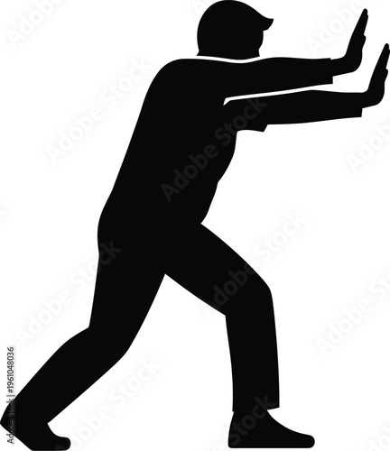 A person throwing or catching an object in a dynamic pose