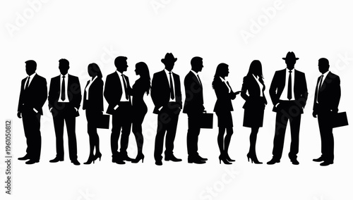 Business people, set of Businessman and businesswoman 
