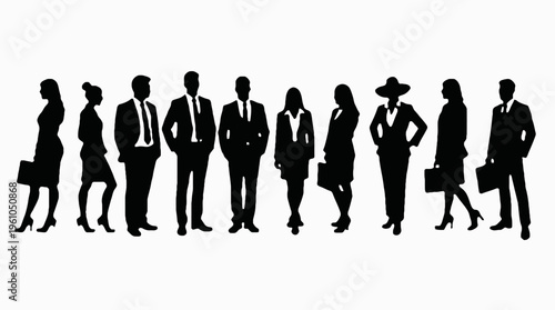 Business people, set of Businessman and businesswoman 
