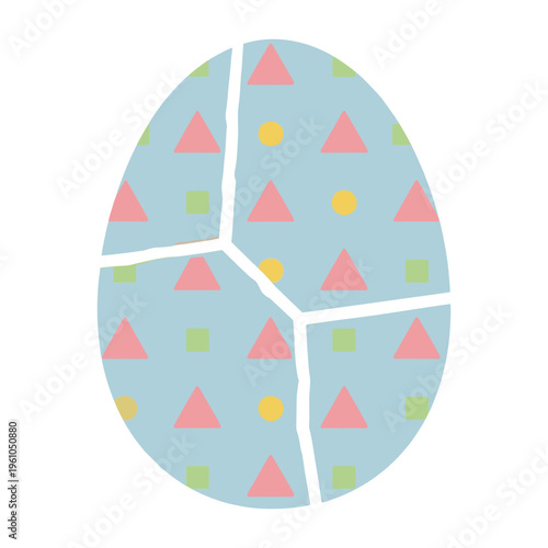Geometric Pattern Easter Egg Sticker