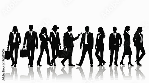 Business people, set of Businessman and businesswoman 
