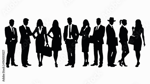 Business people, set of Businessman and businesswoman 
