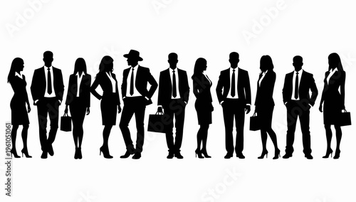 Business people, set of Businessman and businesswoman 
