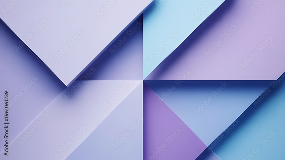 Obraz premium Abstract geometric shapes with gradient color transitions and clean lines