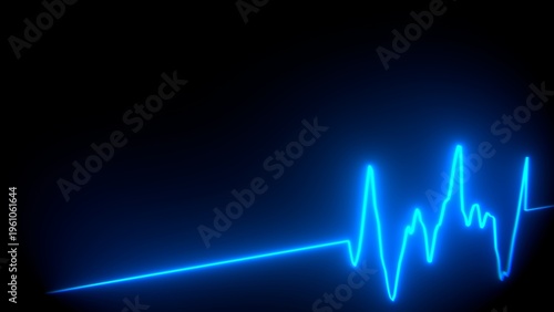 luminous line chart for market trends and volatility in financial business markets, success, analysis, stock prices, trading, business, risk management,  broker, investment, trading, value, ECG, blue