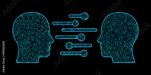 Future Technology Concept of Neural Connectivity and Human Mind Synchronization