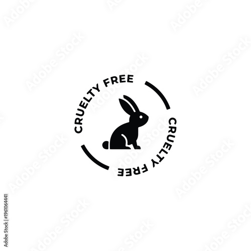 Cruelty Free Rabbit Icon for Ethical Cosmetics and Animal Welfare Products