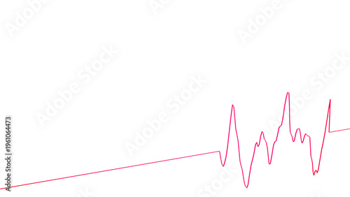 ECG chart line shows heart rhythm - heart attack, signs of life, medical monitoring, clinic, emergency, heart rate, cardiology, healthcare, emergency care, first aid, dying, health, pink, white
