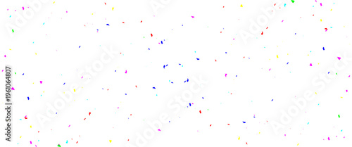 Colorful confetti particles falling on white, festive celebration background vector, vibrant multi-colored paper scraps for party and holiday events isolated on Transparent Background