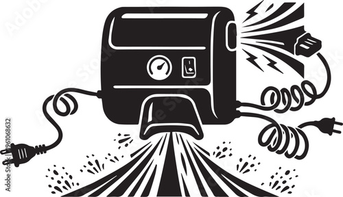 Kitchen Electric Toaster Appliance Silhouettes